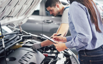 Inspecting car